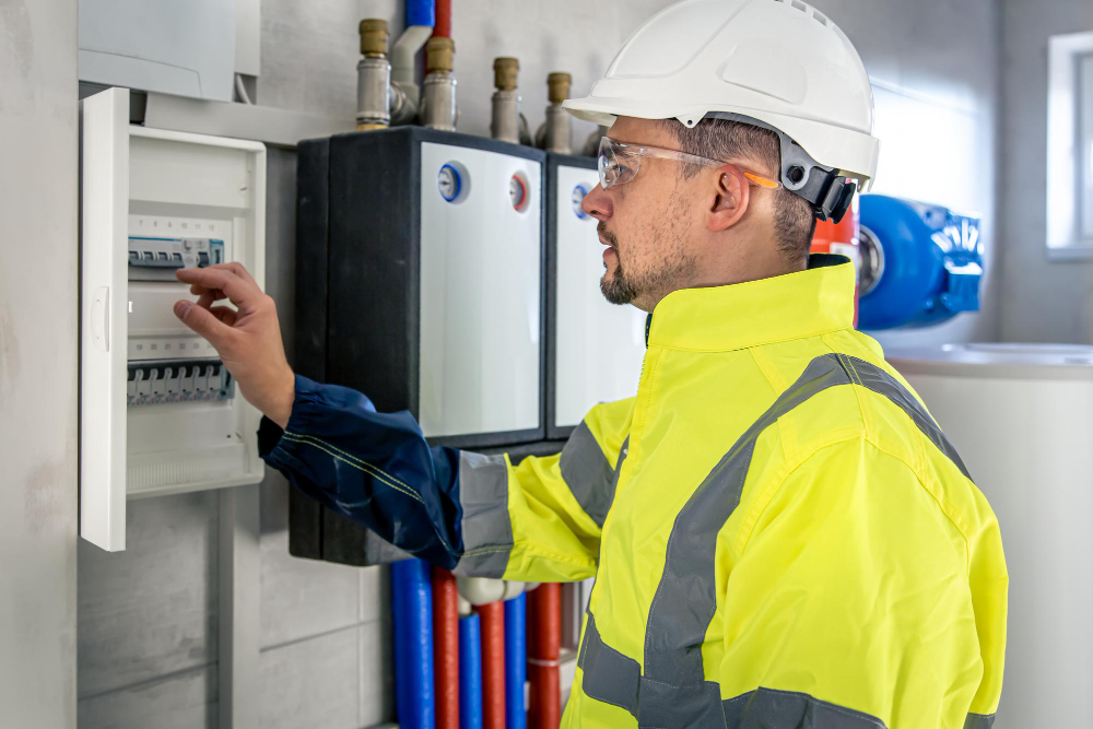 gas central heating installation